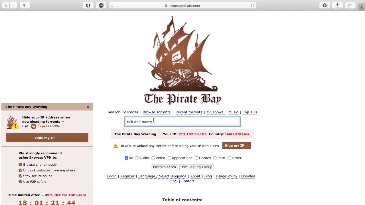 pirate torrent search engine download